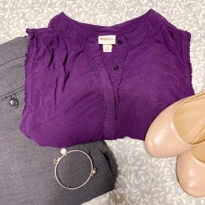 Purple Sleeveless Blouse